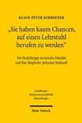 Cover: Sie haben kaum Chancen, auf einen Lehrstuhl berufen zu werden - Mohr Siebeck