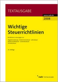 Abbildung von: Wichtige Steuerrichtlinien - NWB