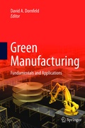 Cover: Green Manufacturing - Springer