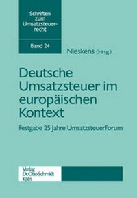 Abbildung von: Deutsche Umsatzsteuer im europäischen Kontext - Otto Schmidt Verlag