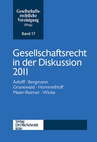 Abbildung von: Gesellschaftsrecht in der Diskussion 2011 - Otto Schmidt Verlag