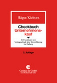 Abbildung von: Checkbuch Unternehmenskauf - Otto Schmidt Verlag