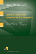 Cover: Umweltschutz durch kommunales Satzungsrecht - Erich Schmidt Verlag