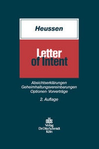 Enlarge image Cover: Letter of Intent - Otto Schmidt Verlag