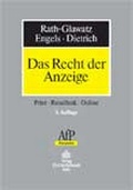 Cover: Das Recht der Anzeige - Otto Schmidt Verlag