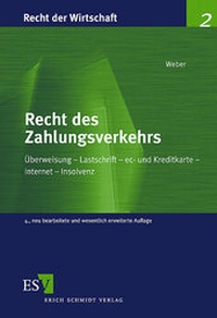 Abbildung von: Recht des Zahlungsverkehrs - Erich Schmidt Verlag