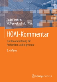 Abbildung von: HOAI-Kommentar - Springer Vieweg