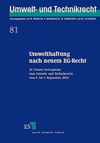 Bild: Umwelthaftung nach neuem EG-Recht - Erich Schmidt Verlag