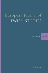 Bild vergrößern Bild: European Journal of Jewish Studies - Brill