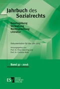 Cover: Jahrbuch des Sozialrechts. Dokumentation f&uuml;r das Jahr 2015 - Erich Schmidt Verlag
