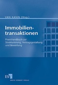 Cover: Immobilientransaktionen - Erich Schmidt Verlag