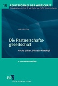Cover: Die Partnerschaftsgesellschaft - Erich Schmidt Verlag