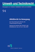 Bild: Abfallrecht in Bewegung - Erich Schmidt Verlag