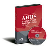 Enlarge image Cover: AHRS Arzthaftpflicht-Rechtsprechung digital - Erich Schmidt Verlag
