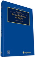 Cover: Re-establishment of Rights - Carl Heymanns Verlag