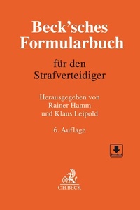 Abbildung von: Beck'sches Formularbuch für den Strafverteidiger - C.H.BECK