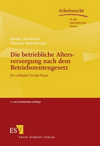 Abbildung von: Die betriebliche Altersversorgung nach dem Betriebsrentengesetz - Erich Schmidt Verlag