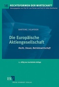 Cover: Die Europ&auml;ische Aktiengesellschaft - Erich Schmidt Verlag