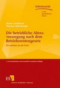 Abbildung von: Die betriebliche Altersversorgung nach dem Betriebsrentengesetz - Erich Schmidt Verlag