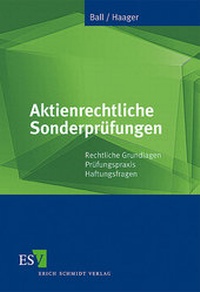 Abbildung von: Aktienrechtliche Sonderprüfungen - Erich Schmidt Verlag