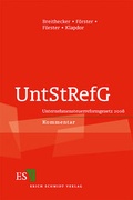 Cover: UntStRefG - Erich Schmidt Verlag