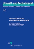 Bild: Neues europäisches Chemikalienrecht (REACH) - Erich Schmidt Verlag