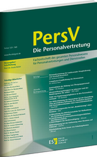 Abbildung von: Die Personalvertretung - PersV - Erich Schmidt Verlag