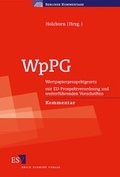 Cover: WpPG: Wertpapierprospektgesetz - Erich Schmidt Verlag