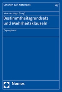 Abbildung von: Bestimmtheitsgrundsatz und Mehrheitsklauseln - Nomos