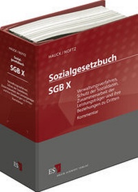 Bild: Sozialgesetzbuch (SGB) X: Verwaltungsverfahren, Schutz der Sozialdaten, Zusammenarbeit der Leistungsträger und ihre Beziehungen zu Dritten - Grundwerk ohne Fortsetzungsbezug - Erich Schmidt Verlag