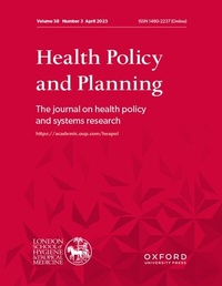 Abbildung von: Health Policy and Planning - Oxford University Press