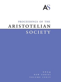 Abbildung von: Proceedings of the Aristotelian Society - Oxford University Press