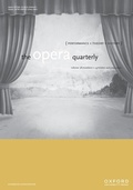 Cover: The Opera Quarterly - Oxford University Press