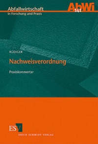 Abbildung von: Nachweisverordnung - Erich Schmidt Verlag