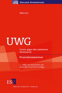 Abbildung von: UWG - Erich Schmidt Verlag