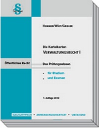 Abbildung von: Karteikarten Verwaltungsrecht I - Hemmer-Wüst