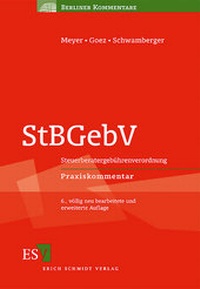 Bild vergrößern Bild: StBGebV - Erich Schmidt Verlag