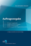 Cover: Auftragsvergabe - Erich Schmidt Verlag