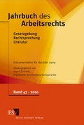 Cover: Jahrbuch des Arbeitsrechts 47 - Erich Schmidt Verlag