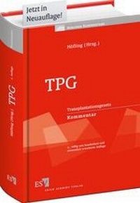 Abbildung von: TPG Transplantationsgesetz - Erich Schmidt Verlag