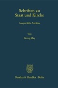 Cover: Schriften zu Staat und Kirche - Duncker & Humblot