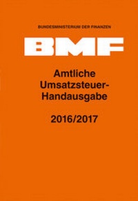 Abbildung von: Amtliche Umsatzsteuer-Handausgabe 2016/2017 - Erich Schmidt Verlag