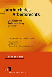 Abbildung von: Jahrbuch des Arbeitsrechts 48 - Erich Schmidt Verlag