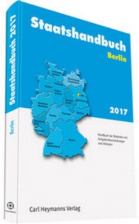 Abbildung von: Staatshandbuch Berlin 2017 - Carl Heymanns Verlag
