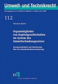Bild: Organmitglieder von Kapitalgesellschaften im System des Umweltschadensgesetzes - Erich Schmidt Verlag