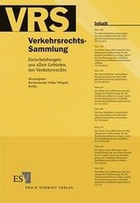 Abbildung von: Verkehrsrechts-Sammlung (VRS) Band 122 - Erich Schmidt Verlag