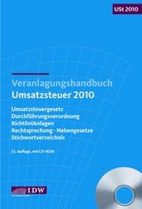 Abbildung von: Veranlagungshandbuch Umsatzsteuer 2010 - IDW