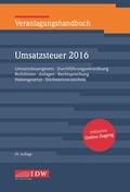 Cover: Veranlagungshandbuch Umsatzsteuer 2016: USt 2016 - IDW