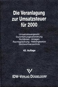 Bild vergrößern Bild: Veranlagung Umsatzsteuer 2000 - IDW