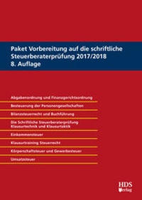 Abbildung von: Paket Vorbereitung auf die schriftliche Steuerberaterprüfung 2017/2018 - HDS